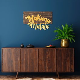 Wallity Hakuna Matata Metal Decor - Gold